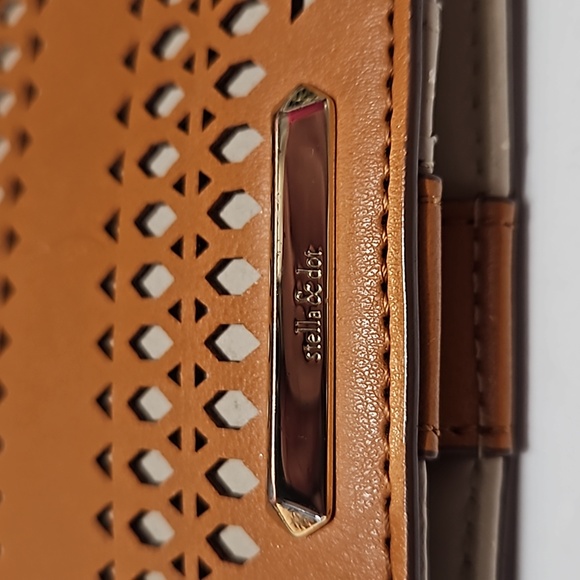 Stella & Dot Brown Checkbook Charge Card Coin Wallet #P-19 - Picture 3 of 14